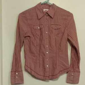 Fiorucci Womens red & white checkered shirt